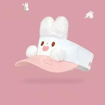 Милая цветочная вечеринка с кроличьими ушками пустой цилиндр женская летняя студенческая милая универсальная шляпа для лица маленький солнцезащитный козырек от солнца M56-58cm