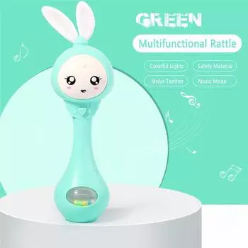 Милая детская игрушка, легкая погремушка, музыкальная ритмическая палочка, детский подарок green