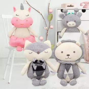 Милая детская кроватка, коляска, игрушка, кукуруза, лошадь, свинья, лев, лиса, мягкая плюшевая кукла-кровать, коляска, подвесная игрушка в виде животного piggy