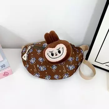 Милая детская маленькая нагрудная сумка повседневная милая сумка-мессенджер для девочек поясная сумка для мальчиков детский рюкзак коричневый