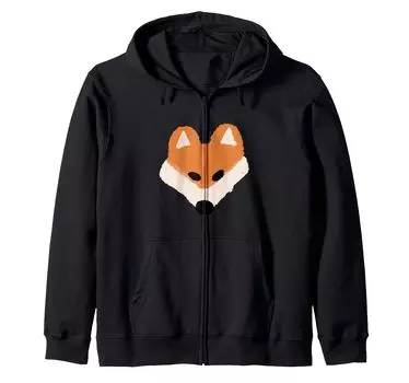 Милая детская осенняя парка Fox Zip чёрный