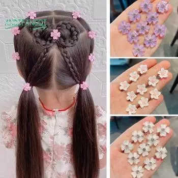 Милая детская плетеная пряжка для волос в форме цветка - противоскользящая мини-заколка для волос, аксессуары для волос для головного убора, набор из 3 шт. жёлтый