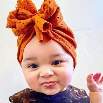 Милая детская шапка с большим бантом, тюрбан, летняя сетчатая однотонная шапка для маленьких девочек, шапка для новорожденных, шапочка для малышей белый