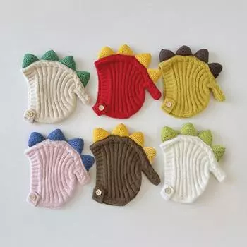 Милая детская зимняя шапка с рисунком динозавра, вязаная детская шапка для девочек и мальчиков, шапка для младенцев, теплые ушки, шапка для малышей 6-24 мес. белый