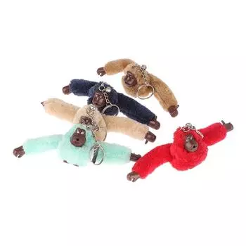 Милая девочка плюшевая меховая обезьяна брелок орангутанг брелок на штаны женская сумка автомобиль брелок женская игрушка чёрный