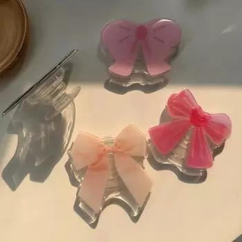 Милая девушка бант подушка безопасности подставка для iPhone Android мобильные телефоны настольный просмотр ленивый кронштейн телефон чехол украшение