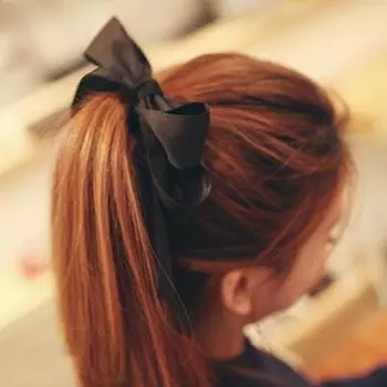 Милая двухслойная атласная однотонная резинка для волос бант, аксессуары для волос темно-зеленого