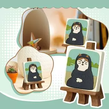 Милая фигурка кошки для рисования на доске для офисов, украшения дома, идеальный подарок для кошки One Size жёлтый