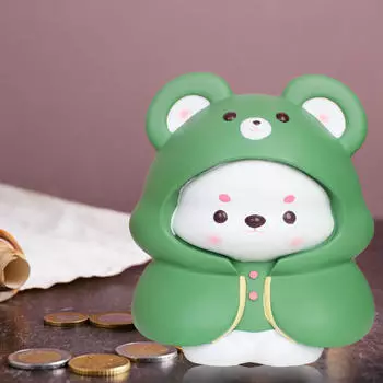 Милая фигурка медведя, копилка, нежный домашний декор, праздничный подарок, банка для денег на день рождения