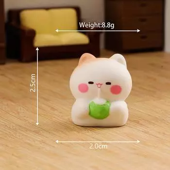 Милая фигурка мини-котёнка, мультяшный кот, микро-пейзаж, украшение для салона автомобиля, украшение для домашнего рабочего стола