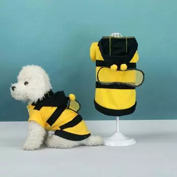Милая флисовая одежда для кошек Тедди, одежда для домашних животных, одежда для собак, костюм с капюшоном, пальто