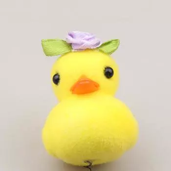 Милая флокированная маленькая желтая утка, плюшевая заколка для волос с животными, забавная весенняя клипса в виде утконоса, аксессуары, головной убор для детей