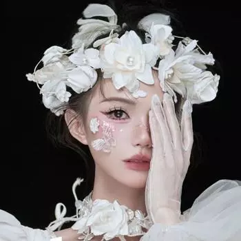 Милая фотография повязка на голову кружево свадебные аксессуары для волос кисточка невесты головной убор женщины Style1