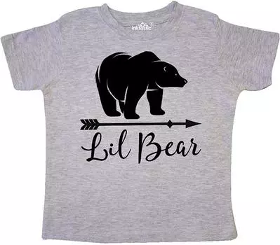 Милая футболка для малышей Inktastic Lil Bear для мальчиков S