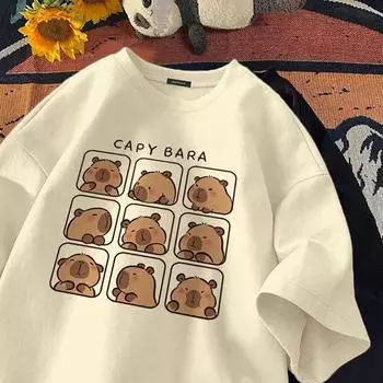 Милая футболка с 3d принтом, летняя футболка с коротким рукавом, женская футболка с рисунком хип-хопа, дышащая футболка с коротким рукавом, забавные футболки большого размера для мальчиков и девочек S