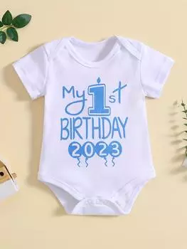 Милая футболка с буквенным узором, бутик одежды с принтом, детское боди, цельный унисекс с короткими рукавами, подходит для мальчиков и девочек 0-3m белый