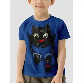 Милая футболка с изображением беззубого ребенка Детские футболки Одежда для мальчиков Детская одежда для мальчиков Топы с коротким рукавом 2024 Верхняя одежда 100cm