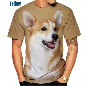 Милая футболка с принтом в виде вельш-корги 3D Pembroke Puppy Baby Puppy, повседневная модная футболка для мужчин и женщин, детей XS