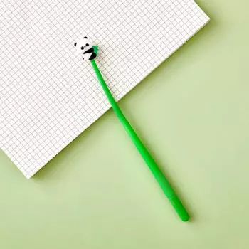 Милая гелевая ручка в форме панды, бамбуковая ручка-качалка, мультяшная силиконовая ручка 0,5 мм, черная ручка для письма, канцелярские принадлежности для студентов, подарки