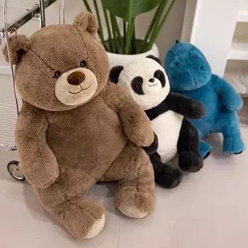 Милая гигантская панда плюшевая игрушка кукла медведь бегемот слон кукла дети девочки спящая подушка подарок 50cm