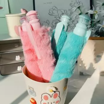 Милая гигантская шариковая ручка Креативная ручка для уменьшения давления Милая плюшевая ручка для студентов розовый