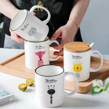 Милая граффити кофейная кружка Mate Cup Милые и разные чашки Керамические кружки Бесплатная доставка Термокружка для кофе в подарок на Рождество 330ml