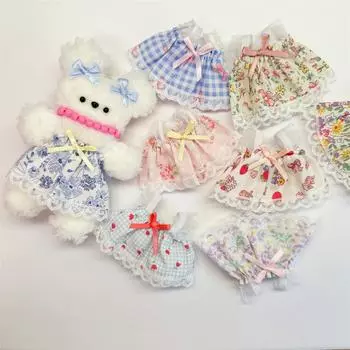 Милая хлопковая кукольная одежда для 10~15 см плюшевая железная проволочная полоска палка для кукол-идолов labubu одежда для самостоятельного наряда милые аксессуары no doll