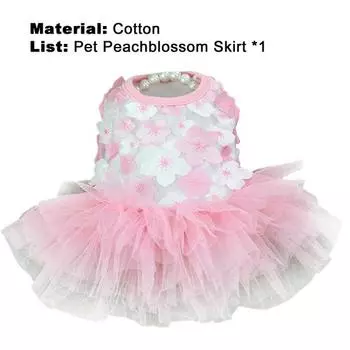 Милая хлопковая юбка Тедди для свадьбы, легкое модное милое платье для домашних животных XL розовый