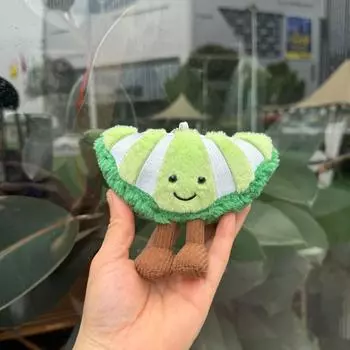 Милая и интересная лимонная плюшевая кукла-фруктовая кукла-сумка-брелок-подвеска One Size зелёный