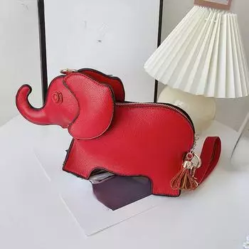 Милая и креативная сумка со слоном, маленькая сумочка, роскошная дизайнерская сумка, женская новая сумка через плечо на одно плечо, популярная в Instagram маленькая квадратная сумка красный