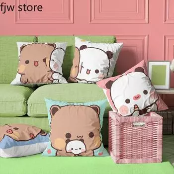 Милая и милая красная панда, наволочка, модная аниме-сиська, диван, кресло, подушка для кровати, домашний декор 40x40cm