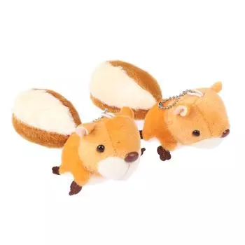 Милая и милая подвеска с большим хвостом и белкой, плюшевая игрушка, маленькая кукла-белка, мультяшная сумка, кулон, брелок, кукла one size