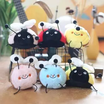 Милая и милая подвеска в виде божьей коровки, плюшевая игрушка, кукла, пчела, сумка, подвесное украшение 13cm