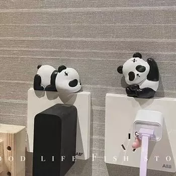 Милая и озорная панда смоляная наклейка для выключателей и розеток, 3D настенная декоративная наклейка для гостиной и спальни lying down panda switch sticker