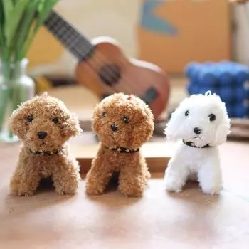 Милая и приятная плюшевая собачка, подвеска, плюшевая кукла, щенок, сумка, подвесной декоративный брелок, кукла 12 cm.