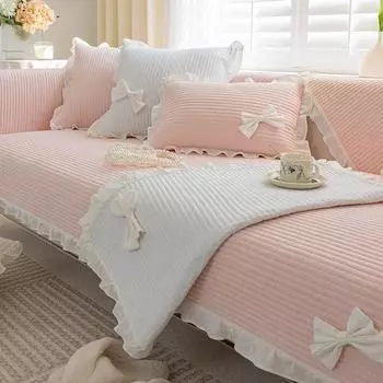 Милая и простая однотонная диванная подушка, хлопчатобумажная ткань Four Seasons, нескользящая хлопковая подушка, универсальный современный чехол для дивана, шарф 70*70cm