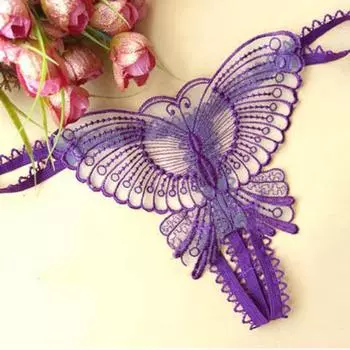 Милая и сексуальная модель бабочки, открытая промежность, свободные стринги, трусики T, C word, видео, сексуальные трусики женские, сексуальные, кружевные D019 One size