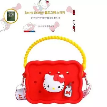 Милая и симпатичная мордашка Hello Kitty мягкая квадратная сумка-кросс сумка, популярный персонаж в Корее