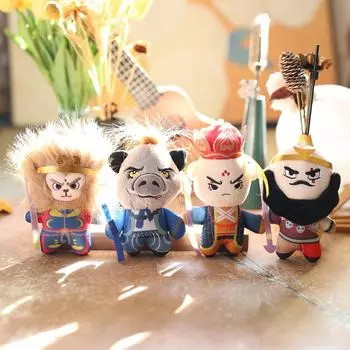 Милая и симпатичная плюшевая игрушка-подвеска Journey To The West Sun Wukong, кукла Tang Monk Zhu Bajie, сумка, подвесное украшение, брелок 14 cm