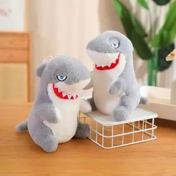 Милая и забавная плюшевая игрушка акула, мягкая подушка для чтения в виде животного для подарков на день рождения, кукла-подушка в подарок 25CM