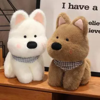 Милая игрушка щенок Вест-Хайленд детская кукла плюшевая кукла нацарапанная собака девочка подарок на день рождения 25cm