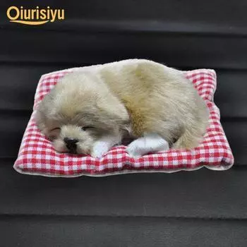 Милая игрушка-симулятор спящего щенка-собаки