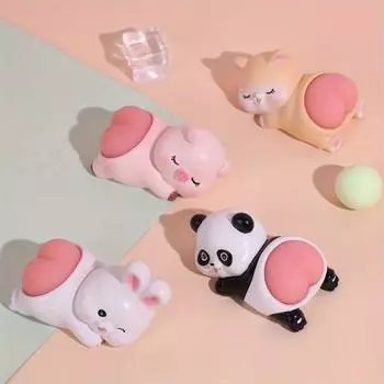 Милая игрушка-животное, эластичная попка, креативная мягкая попка, панда, кролик, свинья, настольная офисная игрушка для снятия стресса, украшения, подарки