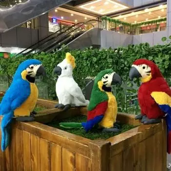 Милая имитация ара Кинг-Конга, попугай, плюшевая кукла, кукла-попугай, кукла-машина, птица, плюшевые игрушки, подарки белый