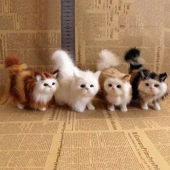 Милая имитация кошки, плюшевые игрушки, мягкая игрушка в виде котенка, поддельная кошка, реалистичные животные для детей, девочек, подарок на день рождения и день святого Валентина