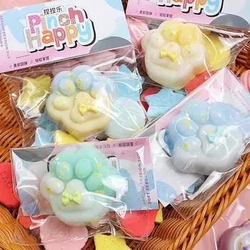 Милая имитация силиконовой кошачьей лапы сжимающая игрушка с медленным отскоком декомпрессионная игрушка A1