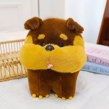 Милая имитация стоячей позы, мультяшная плюшевая игрушка-собака, кукла-собака, тряпичная кукла, детский подарок на день рождения, подушка 20cm0.2kg коричневый