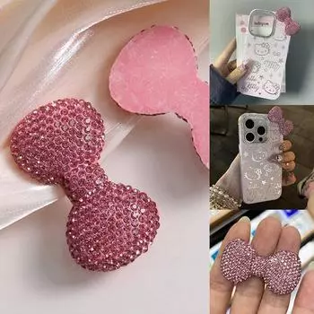 Милая инкрустация бриллиантами, большой бант из смолы, плоская задняя часть для изготовления ювелирных изделий своими руками, заколки для волос, подвески