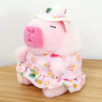 Милая капибара, виляющая хвостом, плюшевая игрушка, мультяшное чучело, брелок для ключей, милая сумка, подвеска, автомобильный держатель для ключей для подарков на день рождения