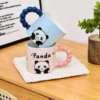 Милая керамическая чашка с рисунком панды, высококачественная бытовая кружка, креативная индивидуальная чашка для воды, термостойкая чашка 340ML